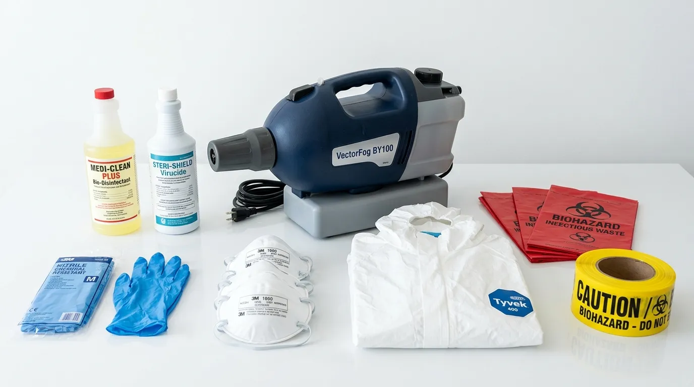 Professional biohazard remediation crew working in Upper Sandusky