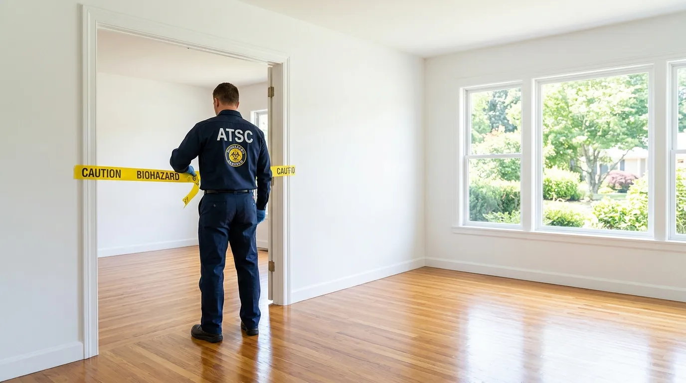Certified biohazard cleanup crew performing Decomposition Cleanup in Upper Sandusky